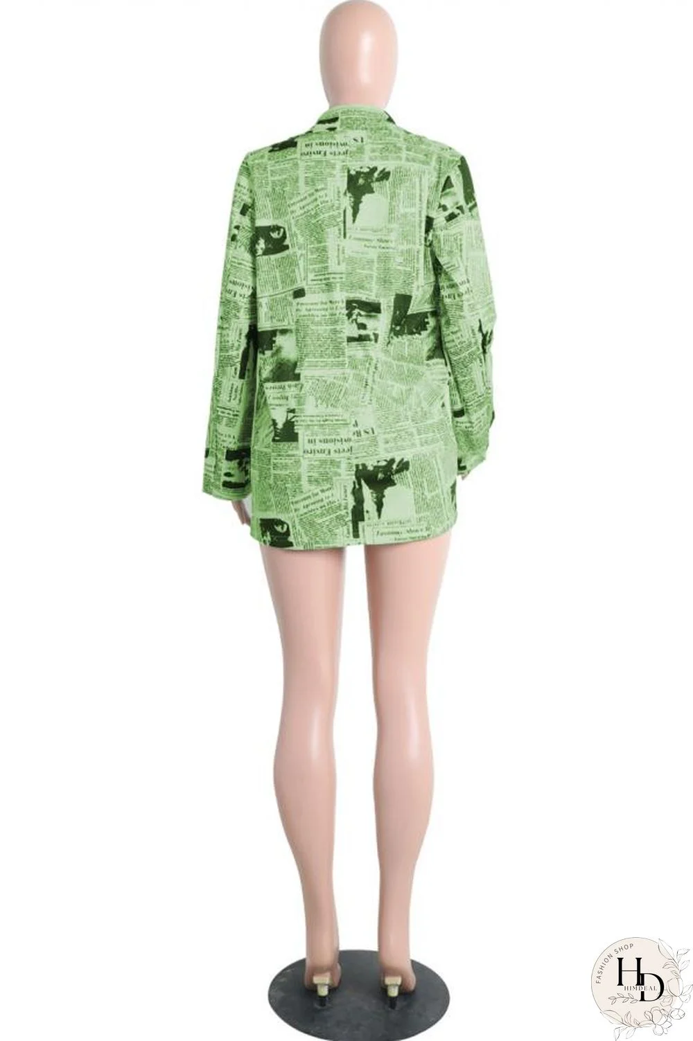 White cardigan Long Sleeve Solid Print Newspaper Blouses & Shirts