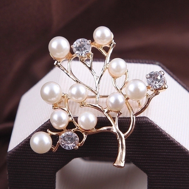 Elegant Pin Star Flower Snowflake Imitation Pearl Alloy Rhinestone Women’S Brooches