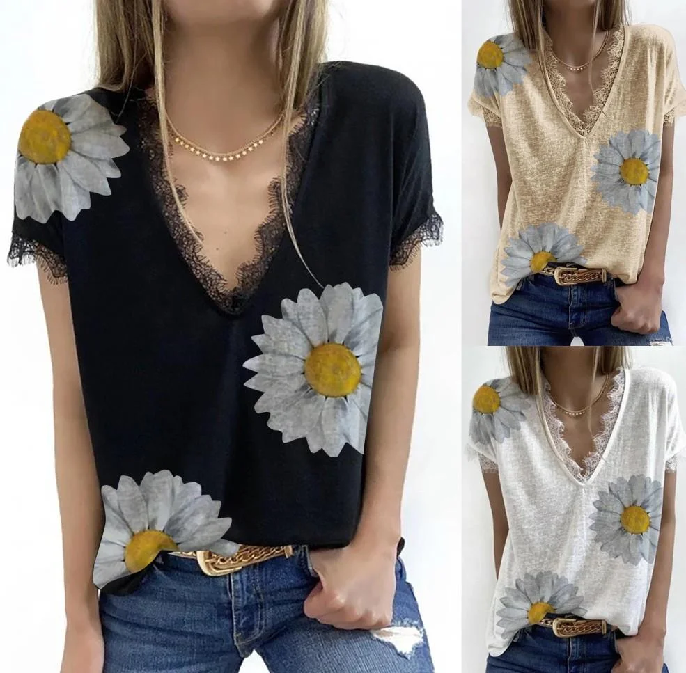 Chrysanthemum Lace T-Shirt