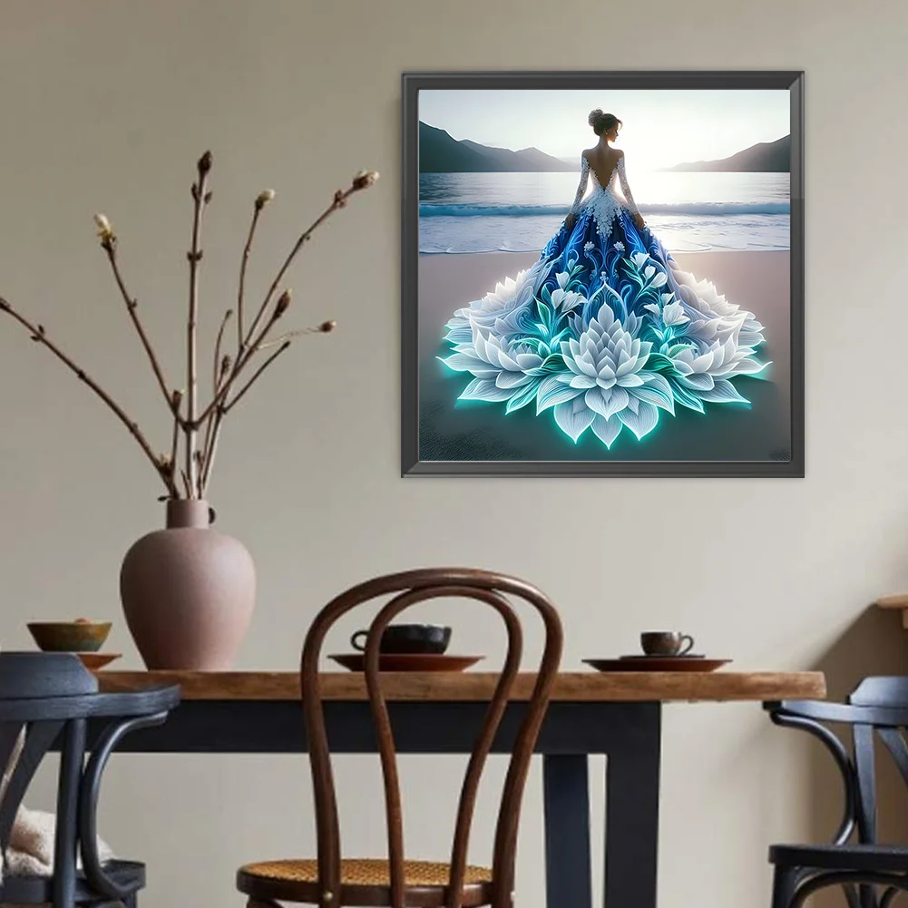 Diamond Painting - Full Round Drill - Gorgeous Skirt Beauty(Canvas|40*40cm)