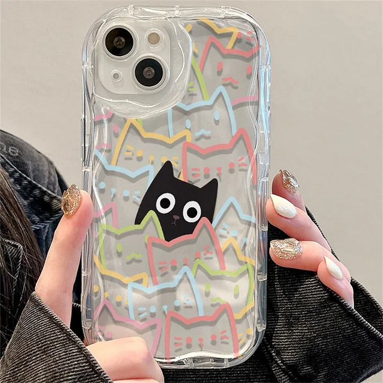 Korean Cute Dog HelloKitty Cat Bear Case For iPhone 15 14 13 12 11 Pro Max Cases IPhone X XR XS 8 7 Plus SE 2020 2022 Soft Cover