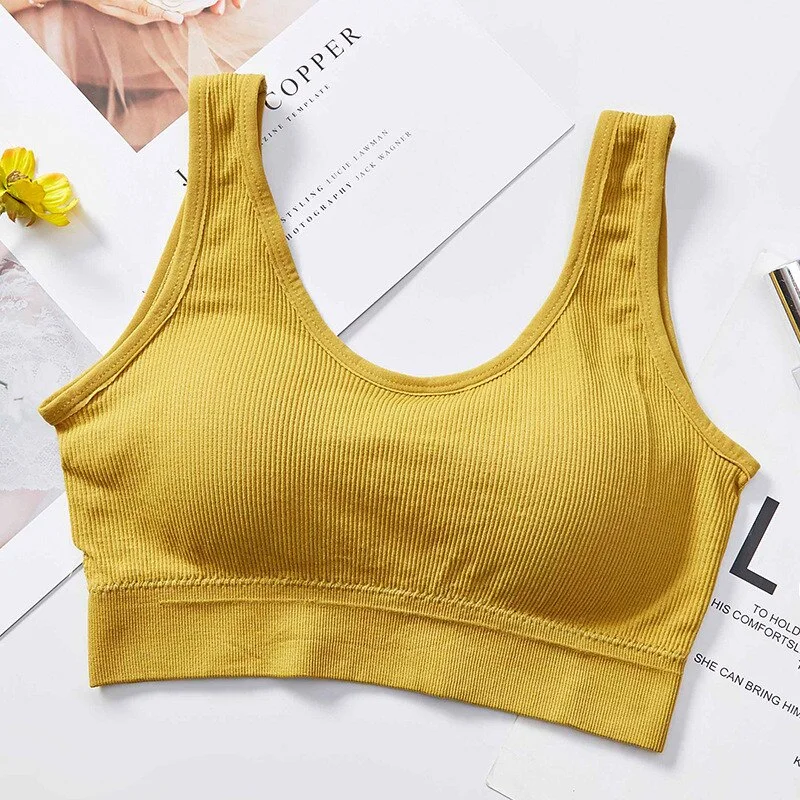 Women Tube Tops Sexy Crop Top Seamless Underwear V-Back Wrapped Chest Streetwear Sleeveless Female Fitness Bandeau Top Tank
