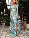 Floral Printed Loose Maxi Dress