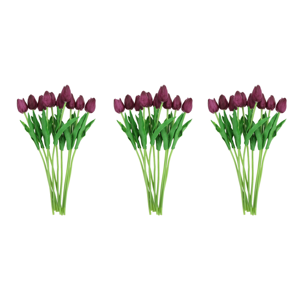 

3 x 10pcs Smulation PU Tulip Flowers Wedding Home Decoration, 501 Original