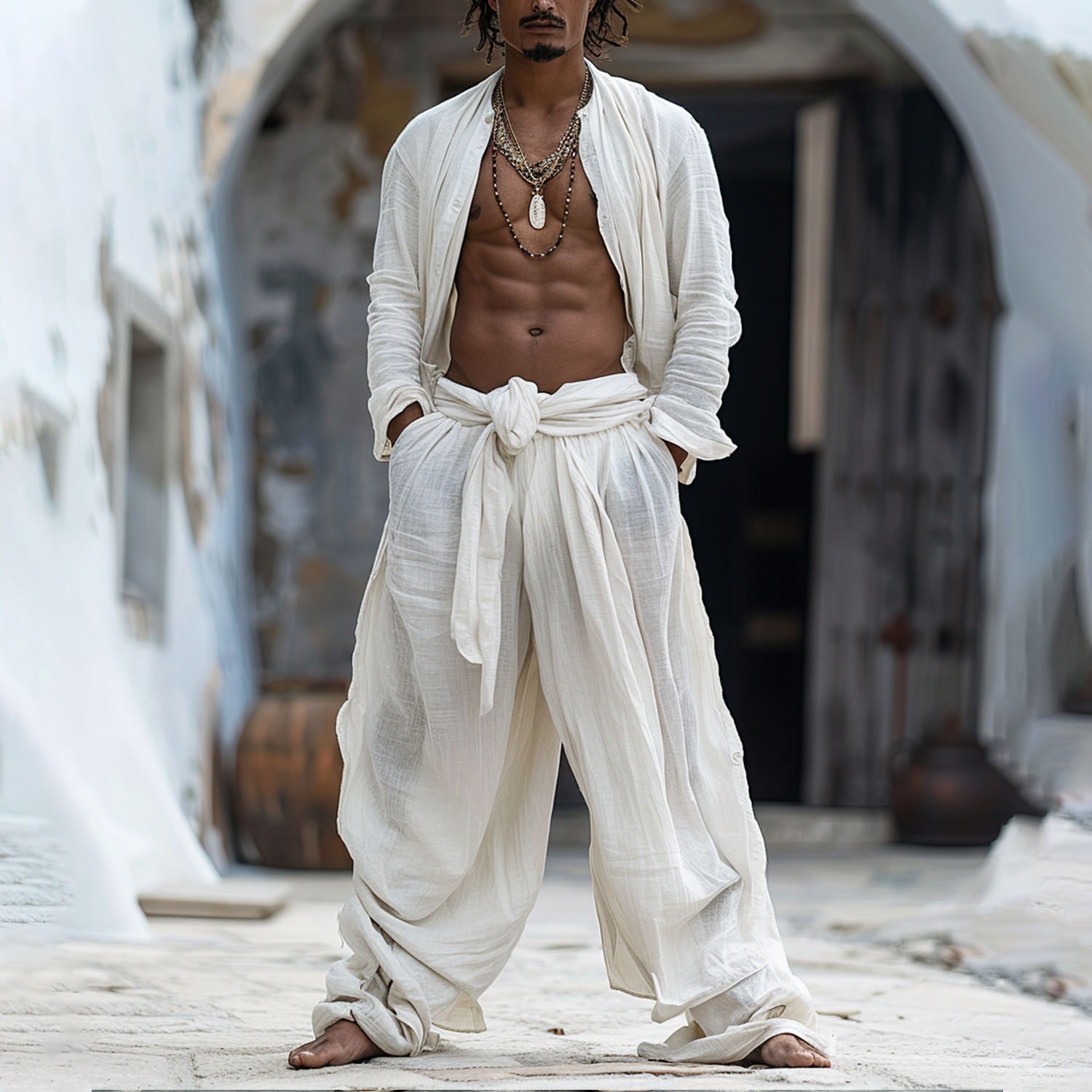 Men's Oversized Linen Casual Pants