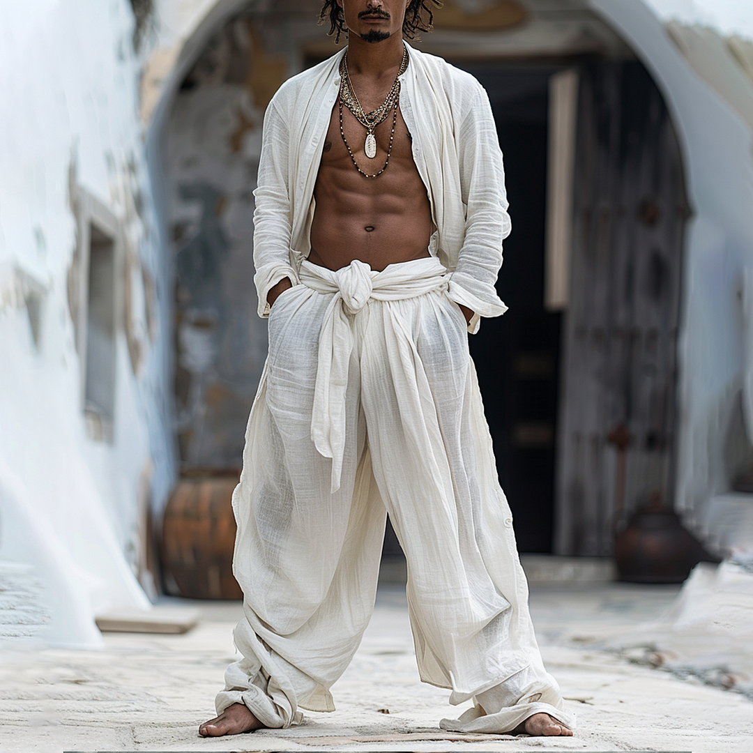 Men's Oversized Linen Pants-inspireuse