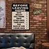 Before Leaving Home Bring Key Gun Cell Knife Warning - Vintage Metal Signs(8*12Inch/12*16Inch) - Warning