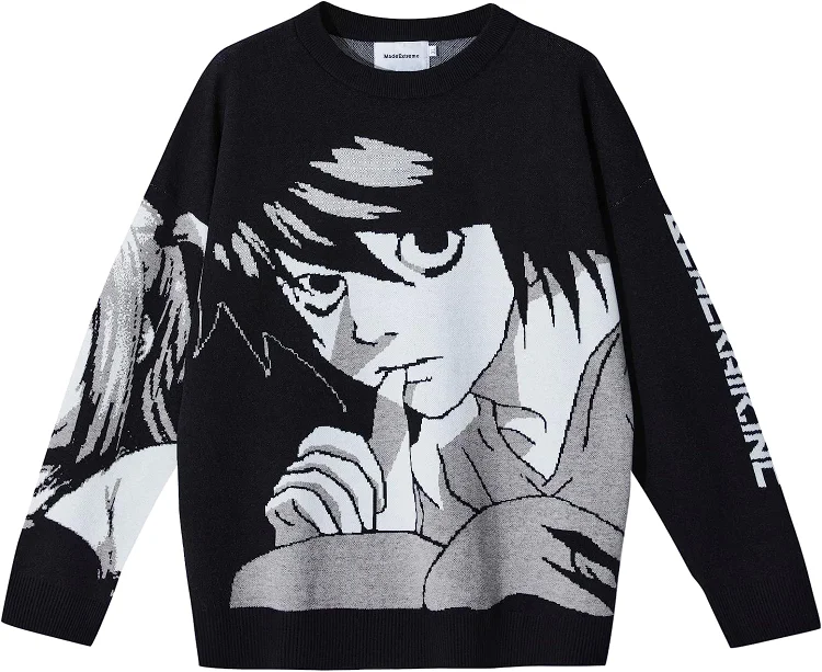 Death Note Sweater Knit Pullover Top 