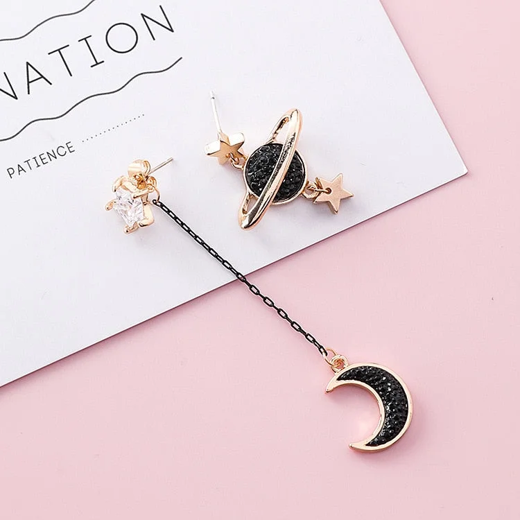 Moon Star Planet Earrings AD318