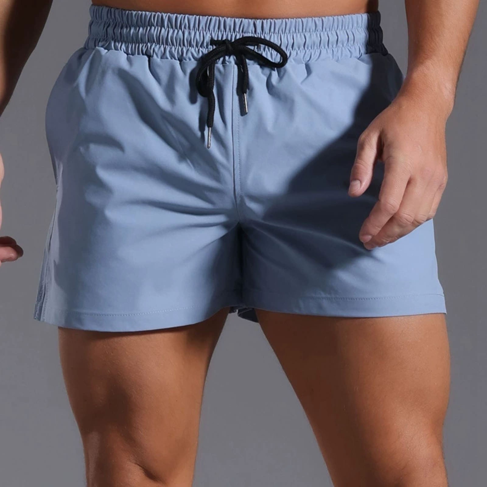 Versusstols Mens Athletic Shorts With Zipper Pockets Men'S Beach Shorts With And Inner Mesh Three Quarter Pants Loose Hot Bermuda Masculina