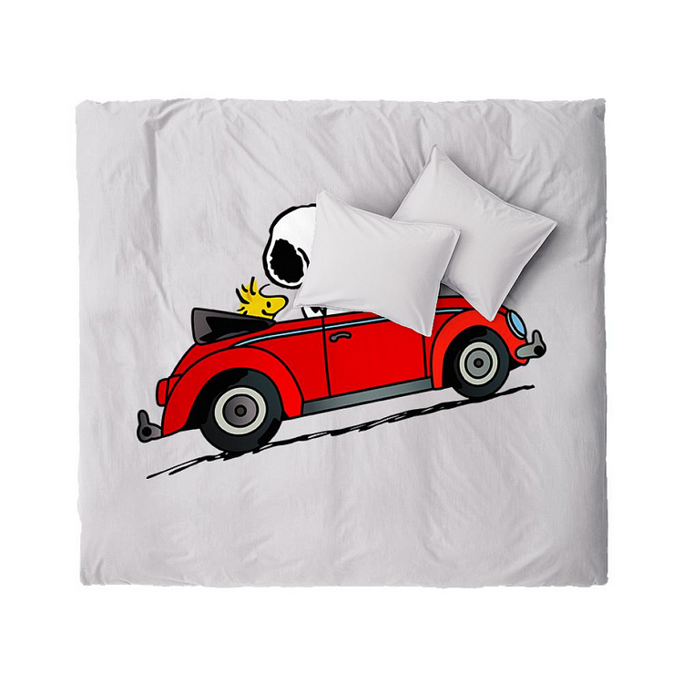 Car Snoopy, Snoopy Duvet Cover Set