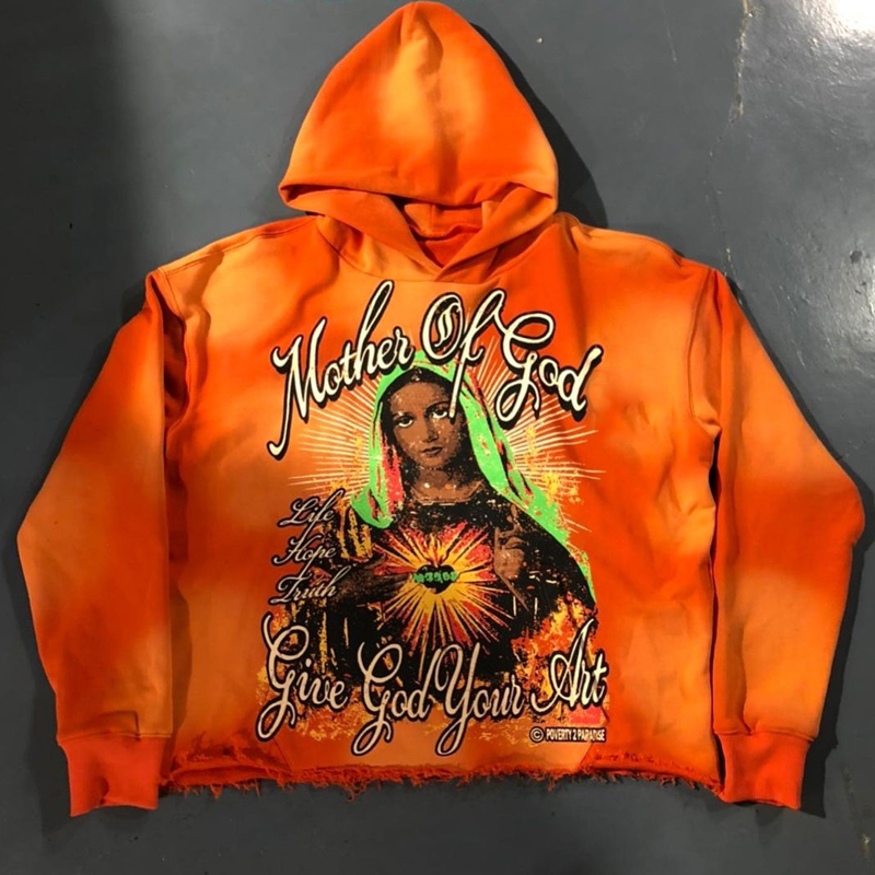 Loveciss Street Tie Dye Madonna Print Personalized Men'S Hoodie