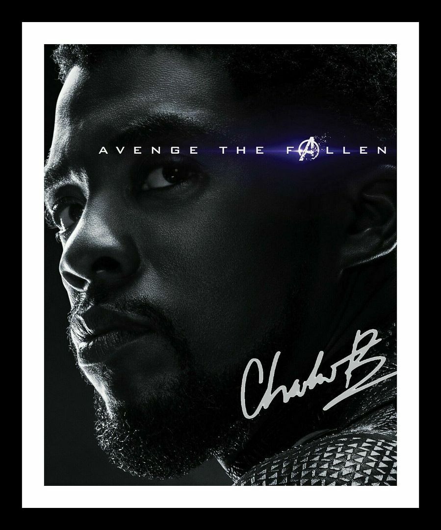 Chadwick Boseman - The Black Panther - The Avengers Signed & Framed Photo Poster painting