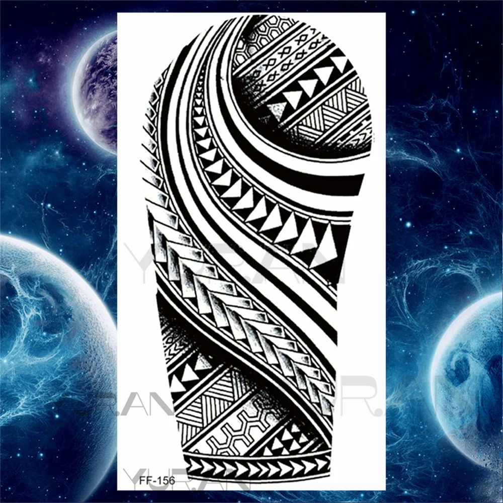 Sdrawing Scary Temporary Tattoos For Men Women Realistic Wolf Forest Lion Tiger Vampire Compass Fake Tattoo Sticker Arm Body Tatoos