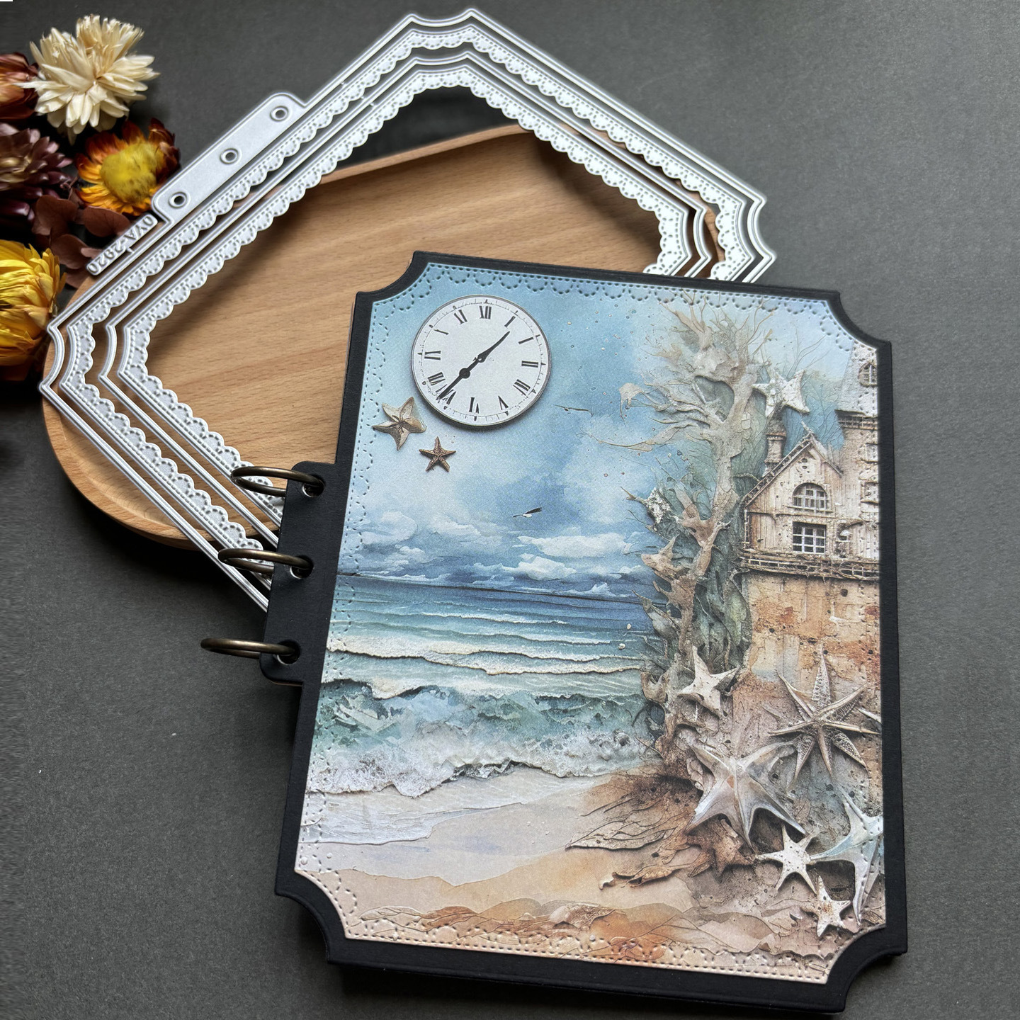 커팅 다이 - 빈티지 레이스 홀로우 루즈리프