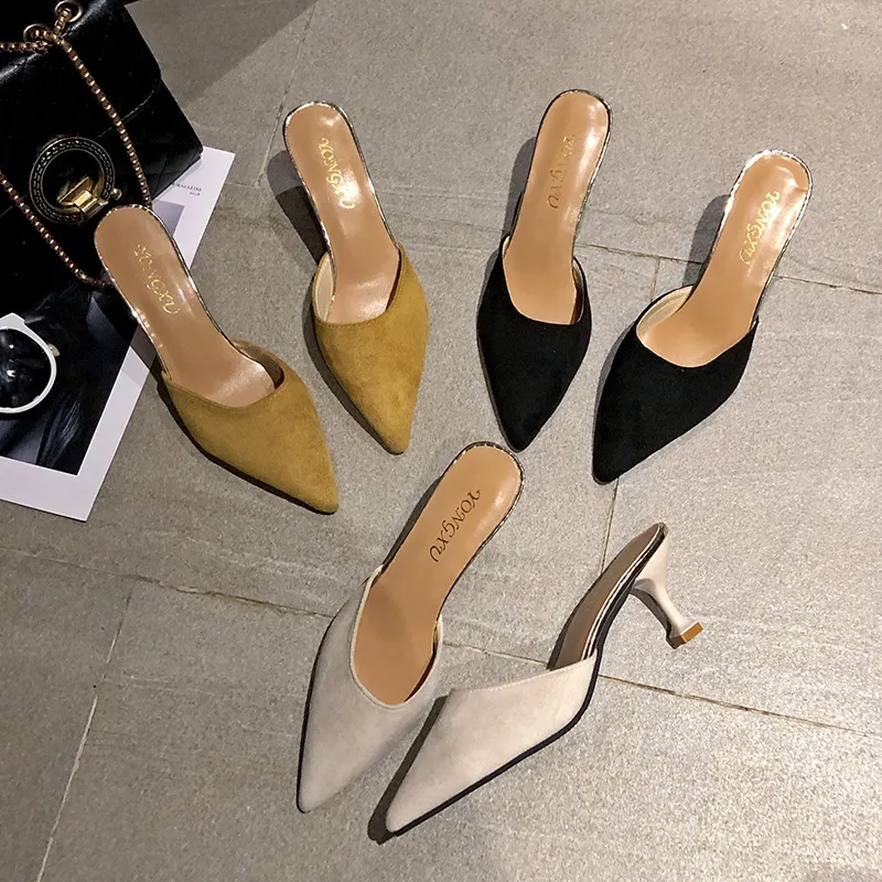 Breakj Breakj Women's Sandals Women's Fine Heel 2025 New Summer Women's Shoes Fashion High Heel Cool Slippers Women Wear Heel