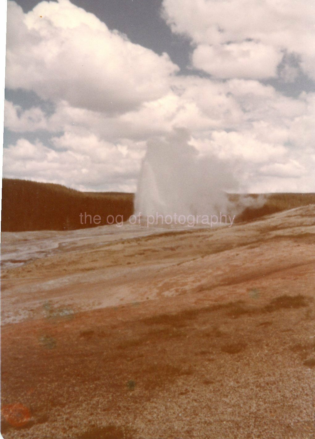 Geyser FOUND Photo Poster paintingGRAPH ColorOriginal Snapshot VINTAGE 97 21 A