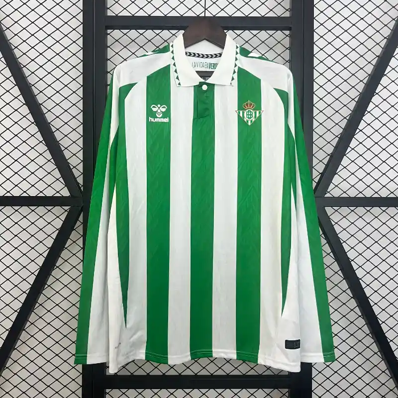 24/25 Real Betis Long Sleeve Soccer Jersey Home
