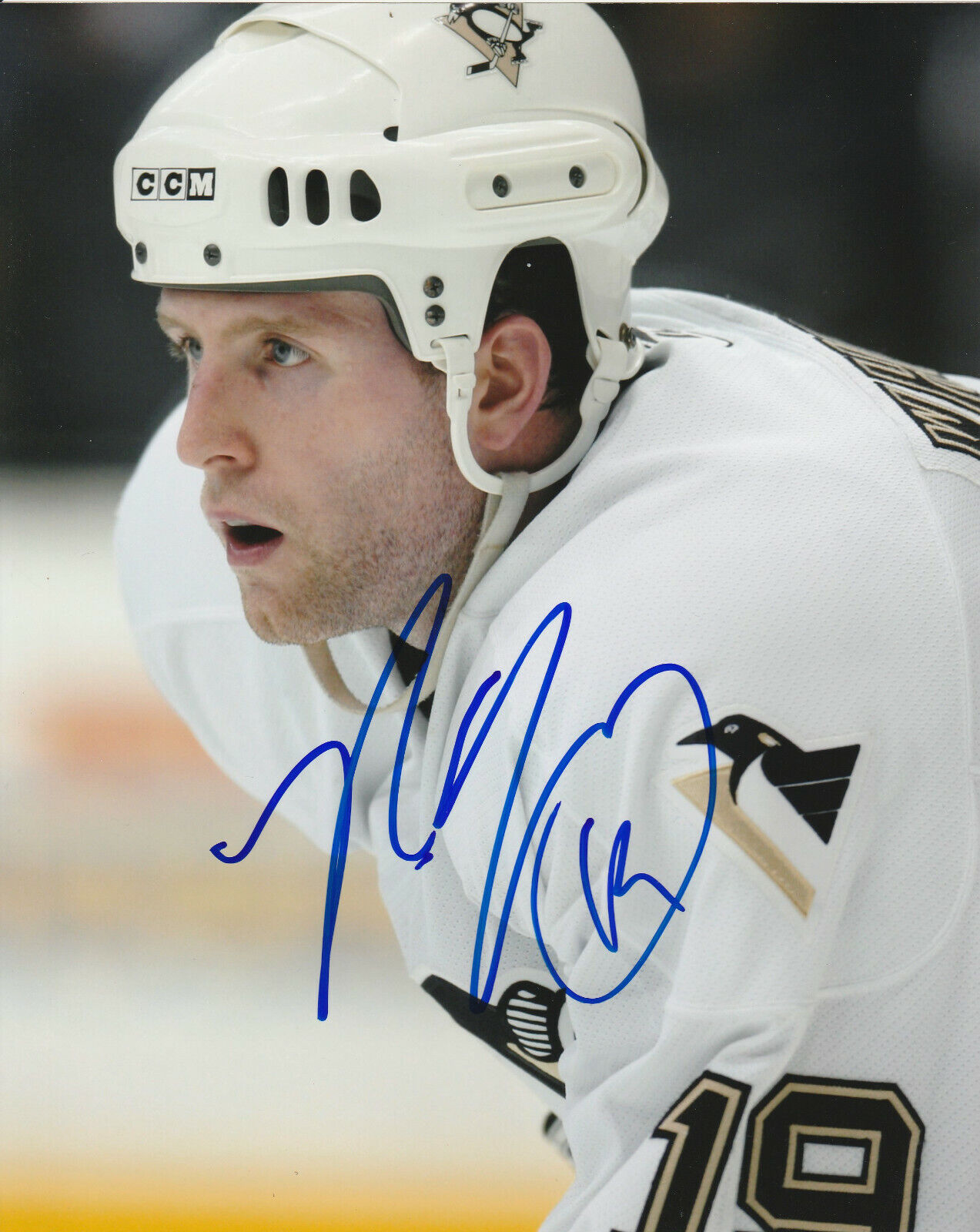 RYAN WHITNEY SIGNED PITTSBURGH PENGUINS 8x10 Photo Poster painting! PINK Spittin Chiclets