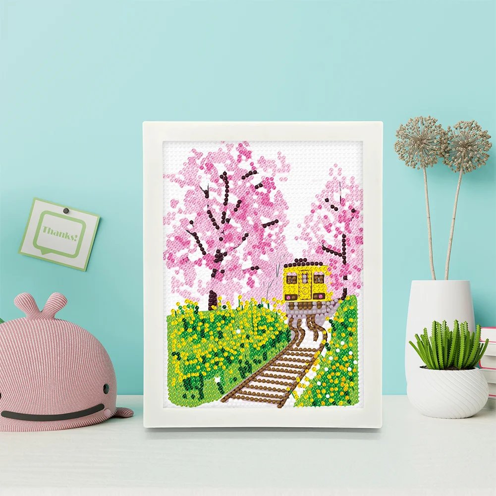 DIY Landscape Full Drill Diamond Painting for Beginners(Canvas|15*20cm)【with Plastic Frame】