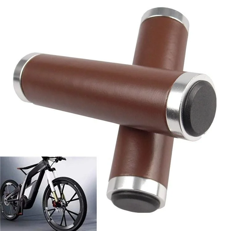 Retro Bicycle Leather Grip Cover Mountain Bike Comfortable Cowhide Grip Cover, Colour: HG005 Ordinary