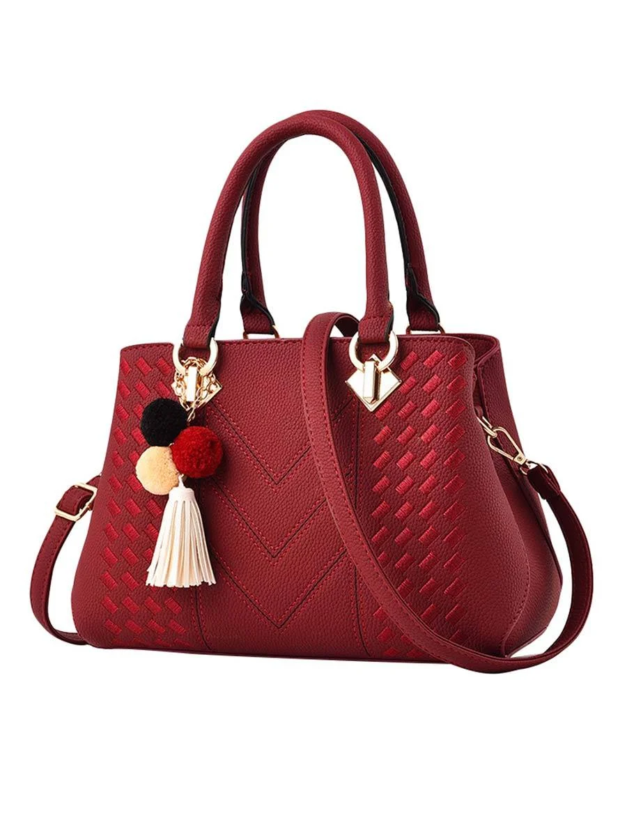 Ladies Bag PU Embroidery Thread Handbag