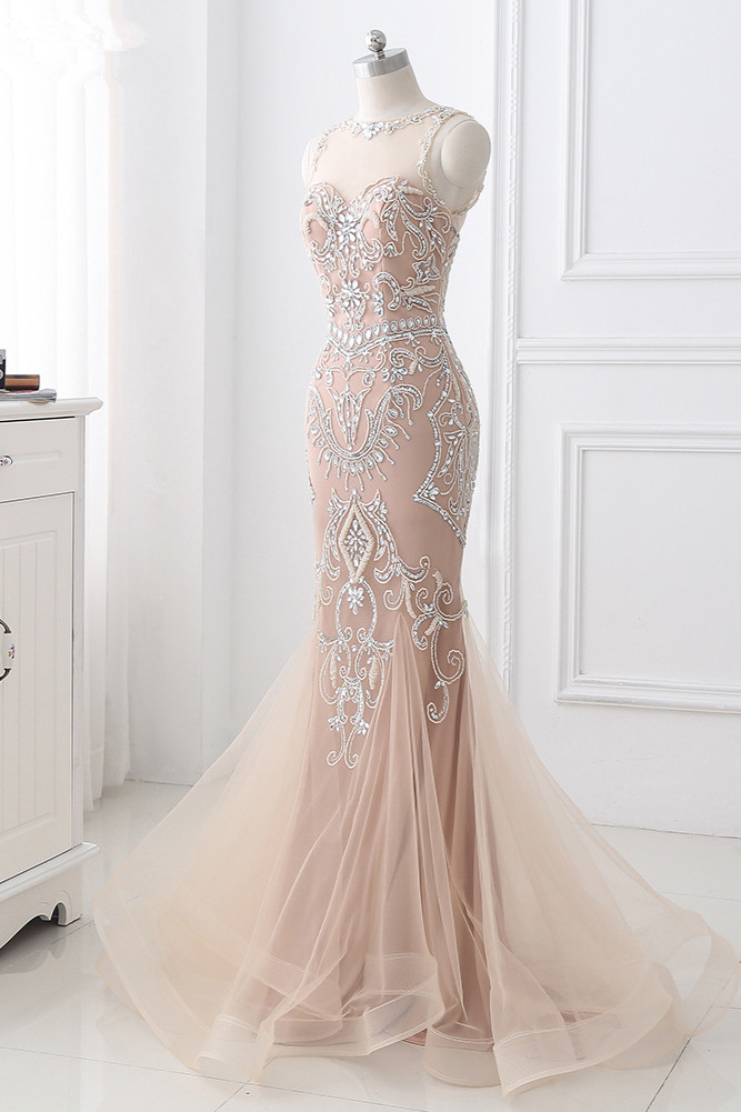 Sleeveless Mermaid Evening Gown