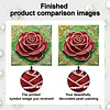 DIY Pearl Painting Red Roses for Home Decor with Frame(25x25cm)