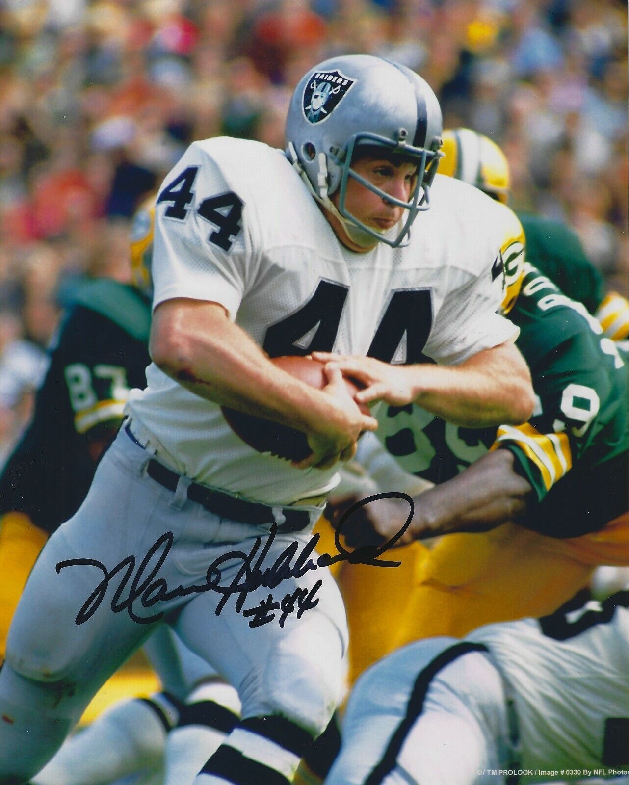 Autographed MARV HUBBARD Oakland Raiders 8x10 Photo Poster painting - COA