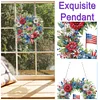 (US Only)Independence Day Wreath DIY Diamond Painting Art Pendant Kit for Art Crafts