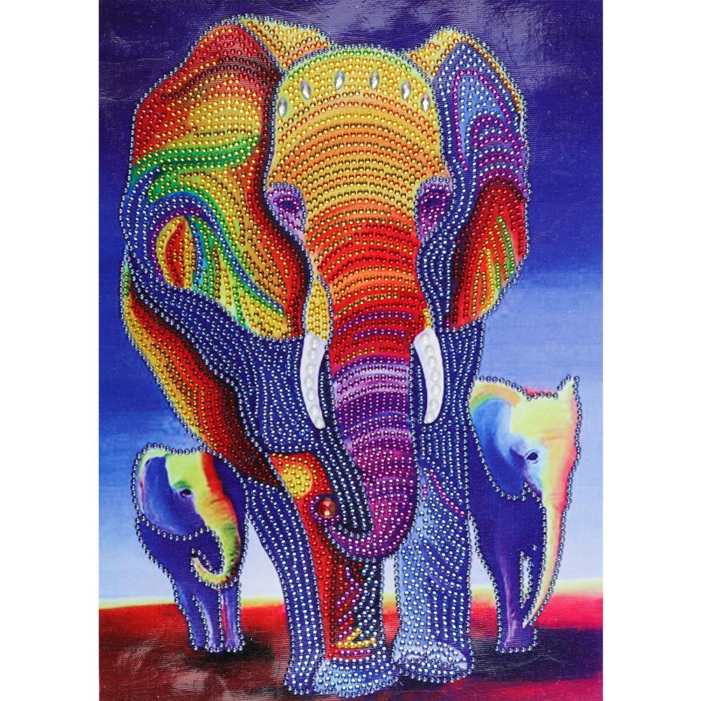 

30*40CM-Special Shaped Diamond Painting-Elephant, 501 Original