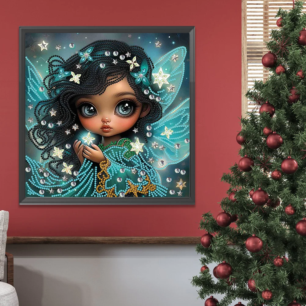Diamond Painting - Partial Special Shaped Drill - Elf Girl(Canvas|30*30cm)