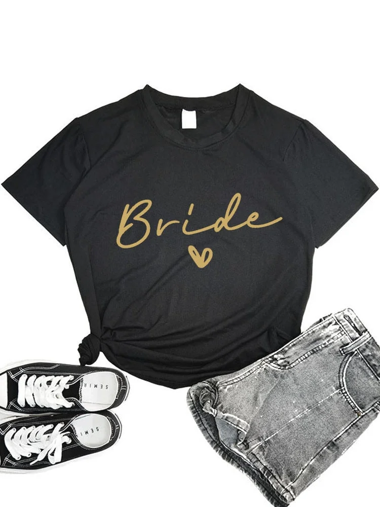 Women Team Bride Bachelorette Party Shower Hen Party Bridesmaid T-Shirt 2022 Girls Wedding Female Tops Tees