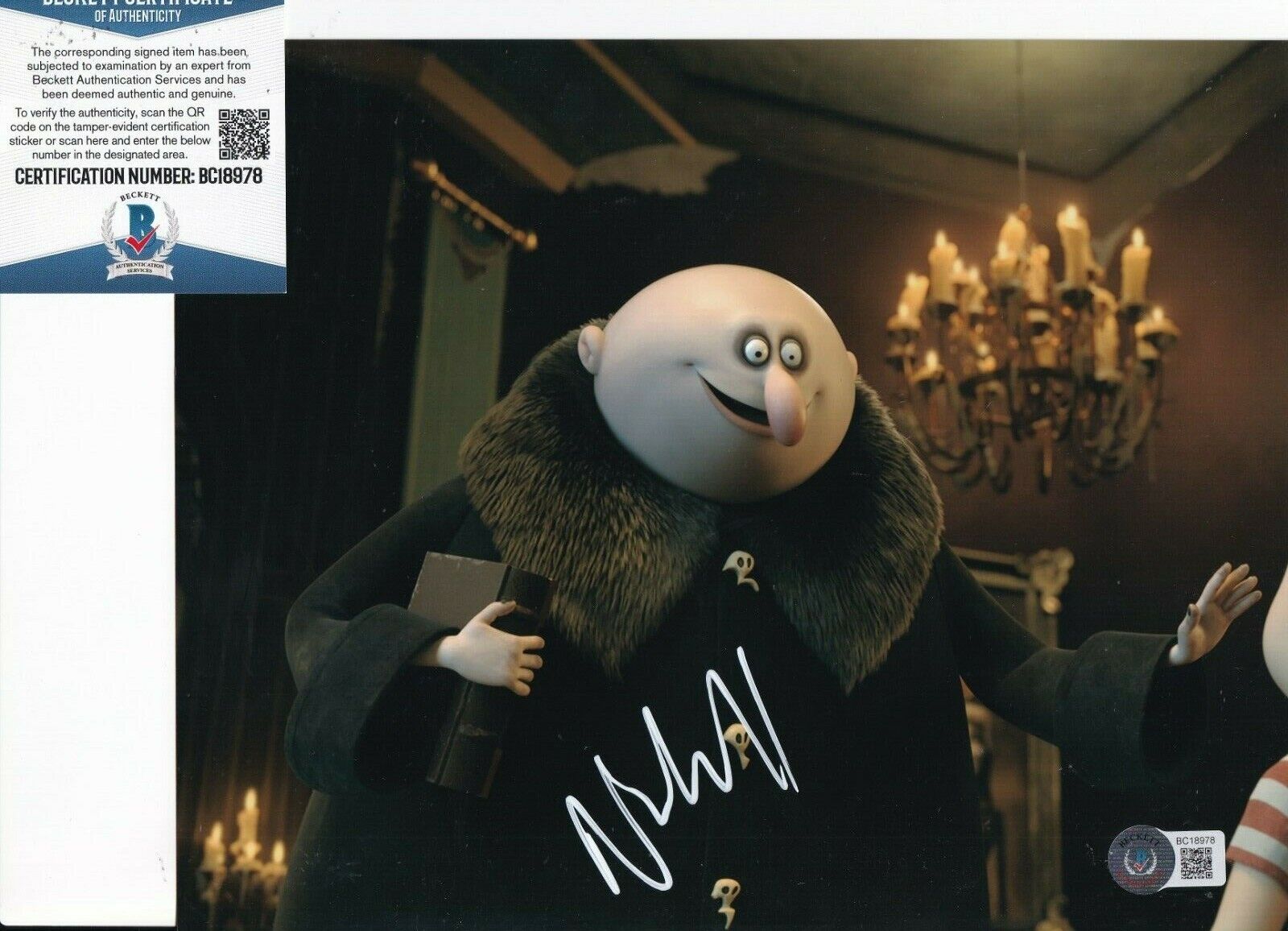 NICK KROLL signed (THE ADDAMS FAMILY) Fester movie 8X10 Photo Poster painting BECKETT BC18978