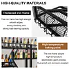 [US Local Warehouse] Metal Wall Mounted Wine Rack 3-Tier with Glass Holder for Kitchen Home Black