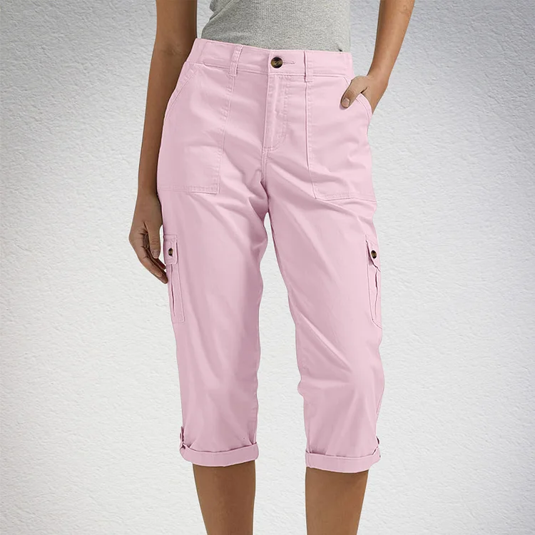 🚀New arrival 48%OFF🥳 women's solid color comfortable cropped trousers