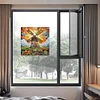 1PC-Diamonds Painting Stained Glass Windmill Wall Sticker Home Decor