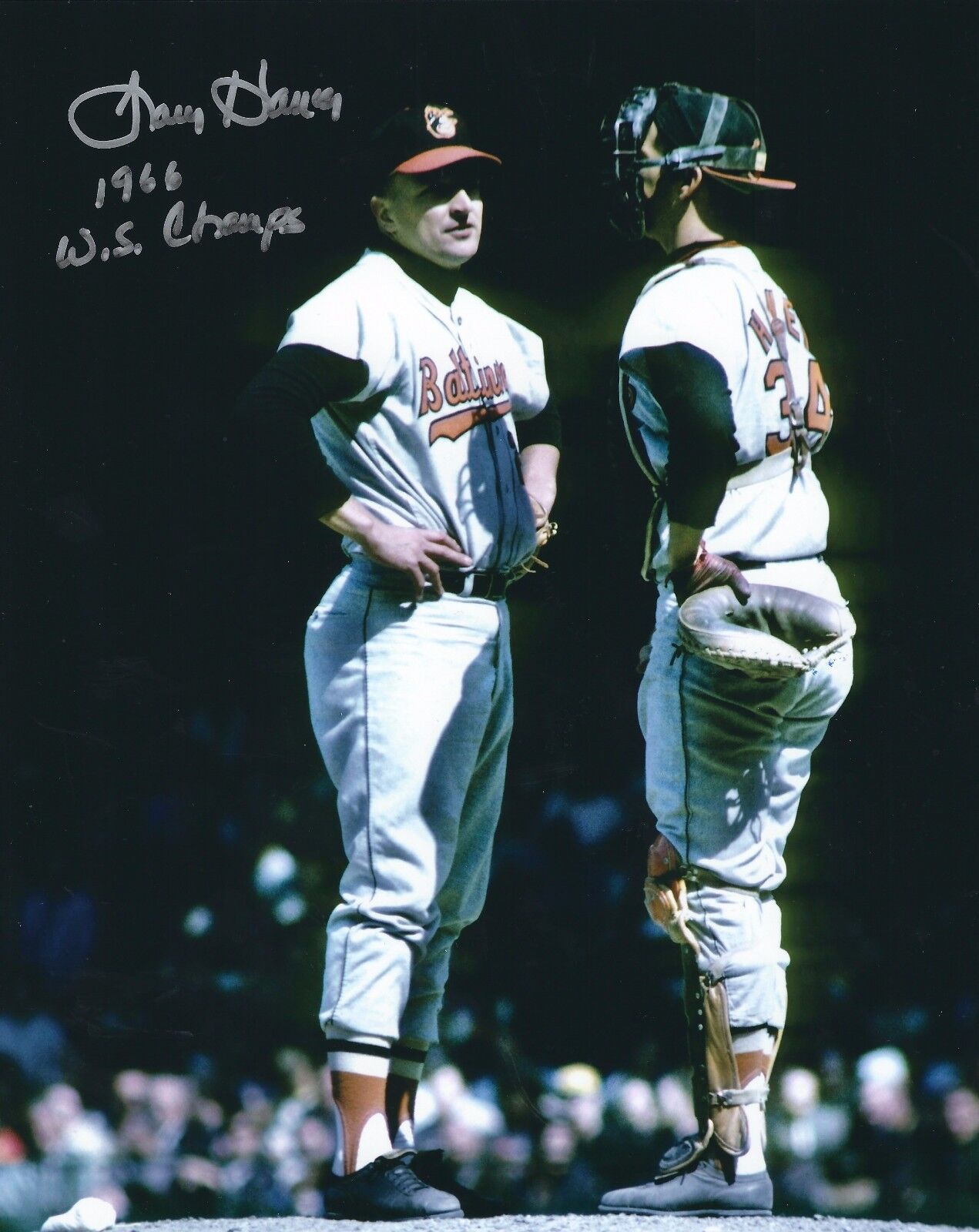 Autographed LARRY HANEY Baltimore Orioles 8x10 Photo Poster painting- COA