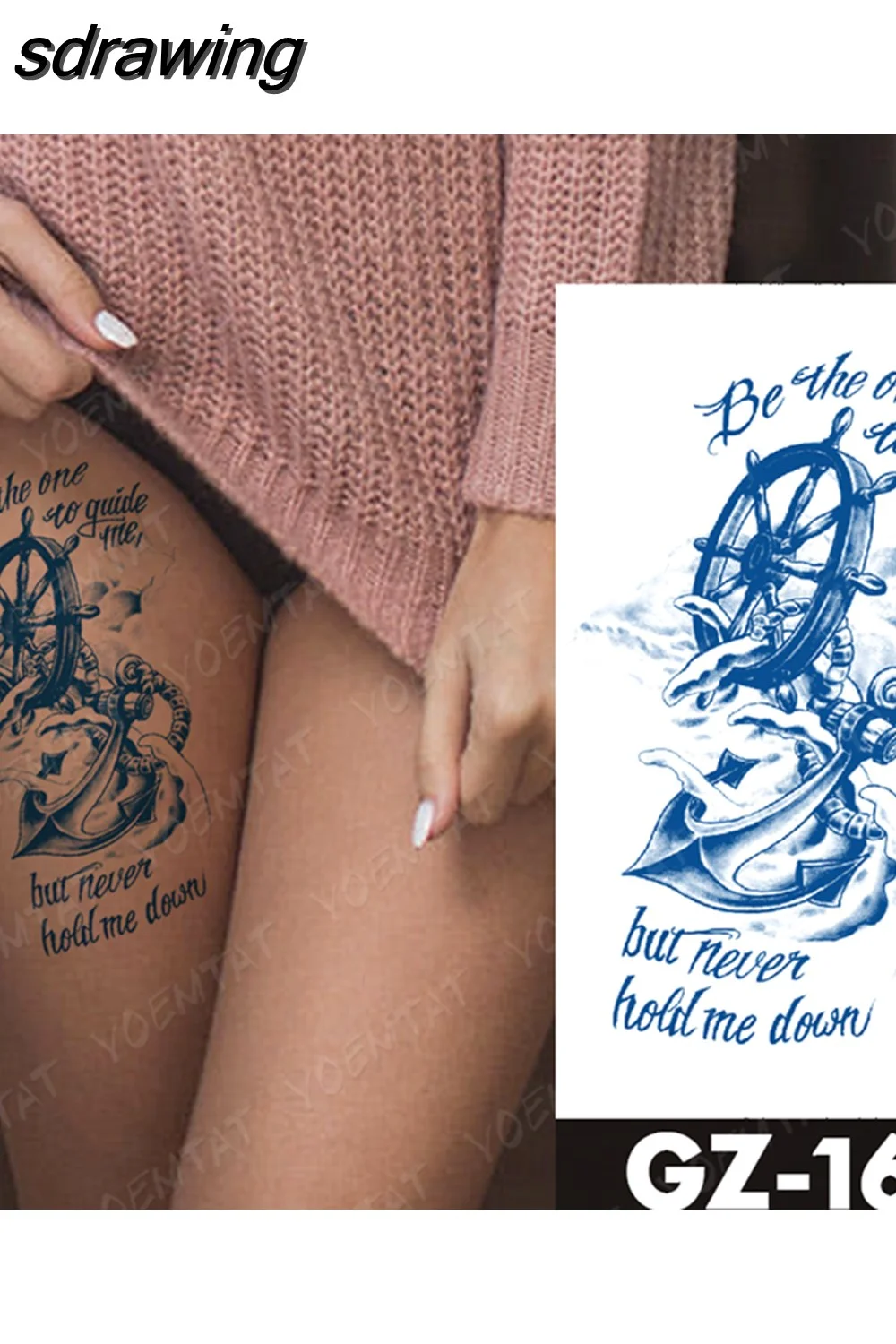 sdrawing Ink Tattoos Body Art Lasting Waterproof Temporary Tattoo Sticker Rose Flower Pearl Tatoo Arm Fake Butterfly Peony Tatto