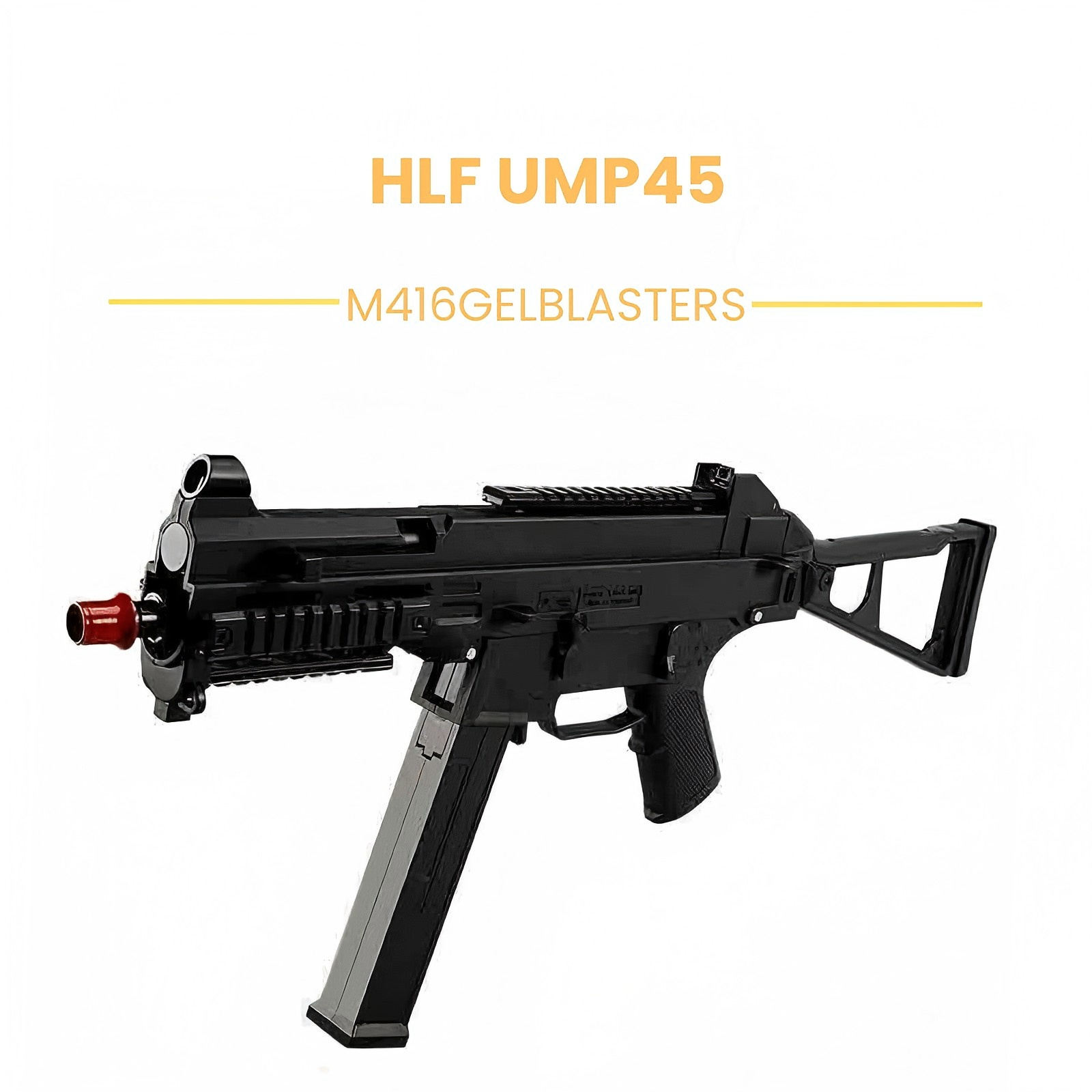 Pistola De Bolas De Gel UMP45 Eléctrica Automática, Incluye 20.000 Bolas, Gafas Protectoras, Batería Y Cargador, Alcance De 20 Metros Y 10 Bolas Por Segundo, Para Adultos (mayores De 18 Años)
