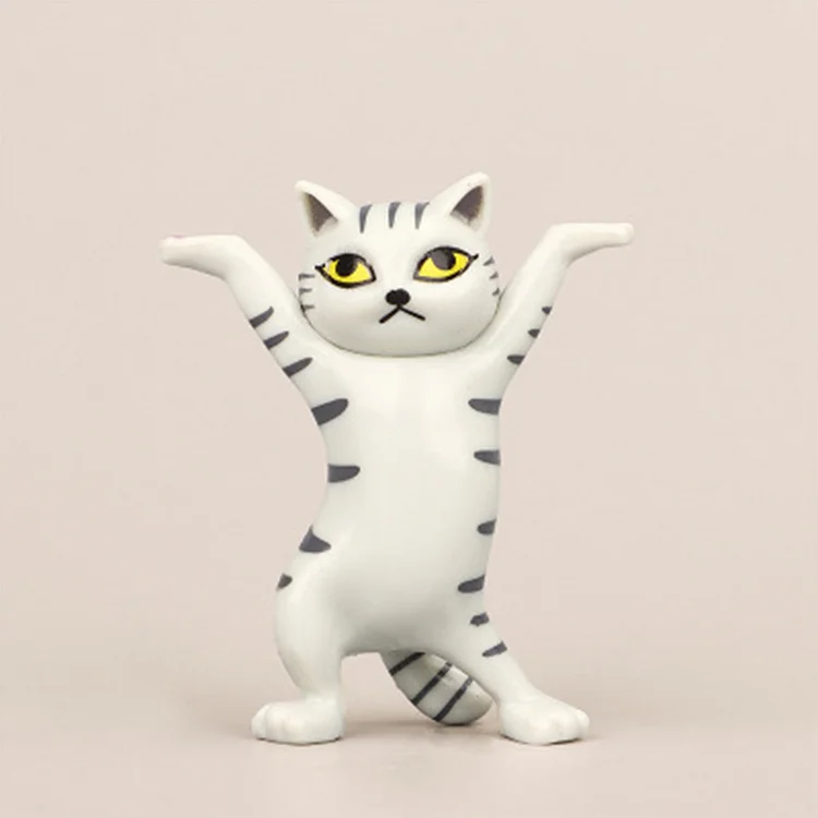 JOURNALSAY  Figurines Cat Pen Holder kawaii Pen Holder Home Decoration