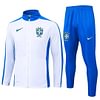 Joyfball 2024/2025 Brazil Long Zipped Jacket White Football Jersey 1:1 Thai Quality 