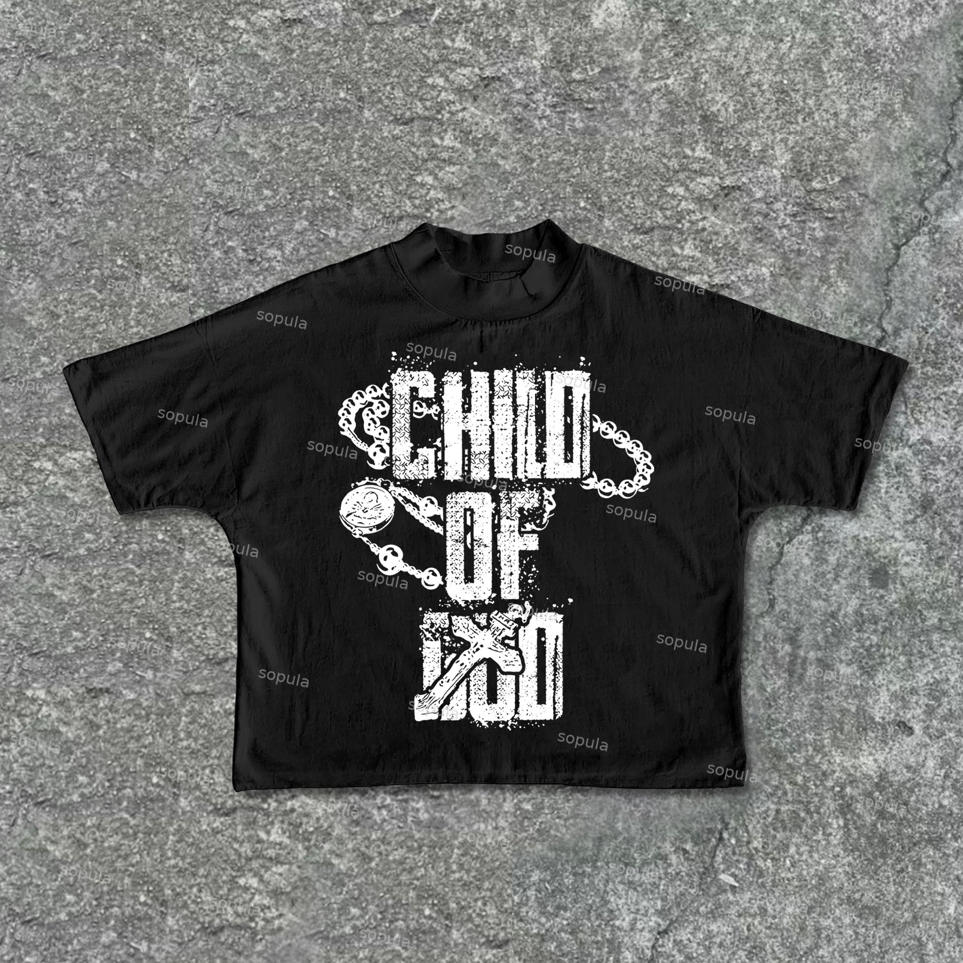 Sopula Child Of God Graphic Cropped T-Shirts - Sopula｜Premium Graphic Tees & Graphic Clothing