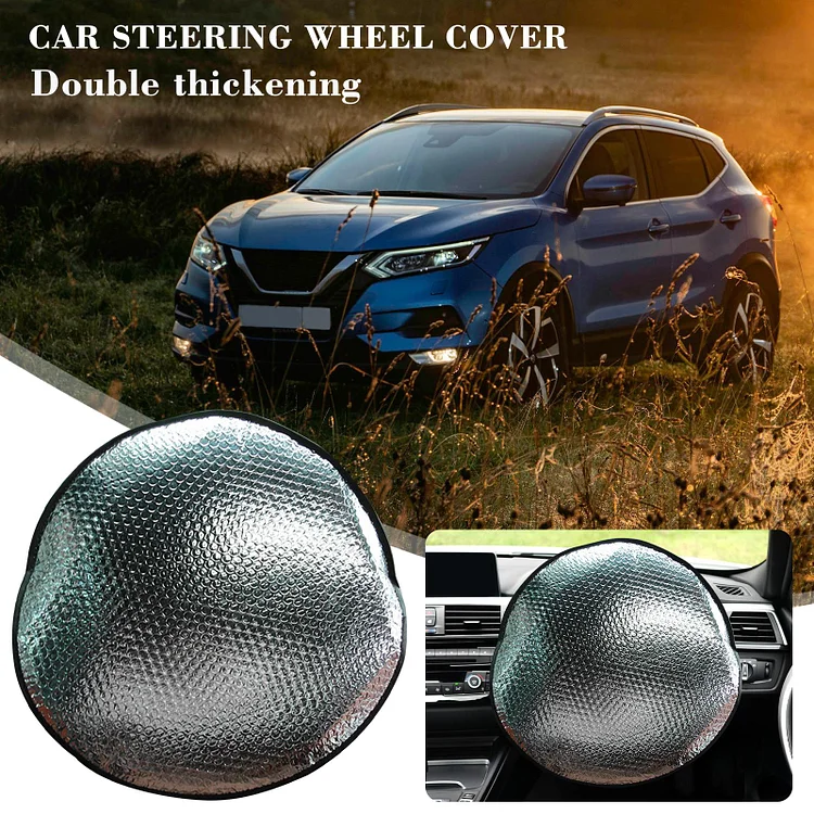 Aluminum Foil Car Steering Wheel Cover Sunscreen Sunshade Sun Protection Visor Insulation Foldable Car Steering Wheel Sun Shade | 168DEAL