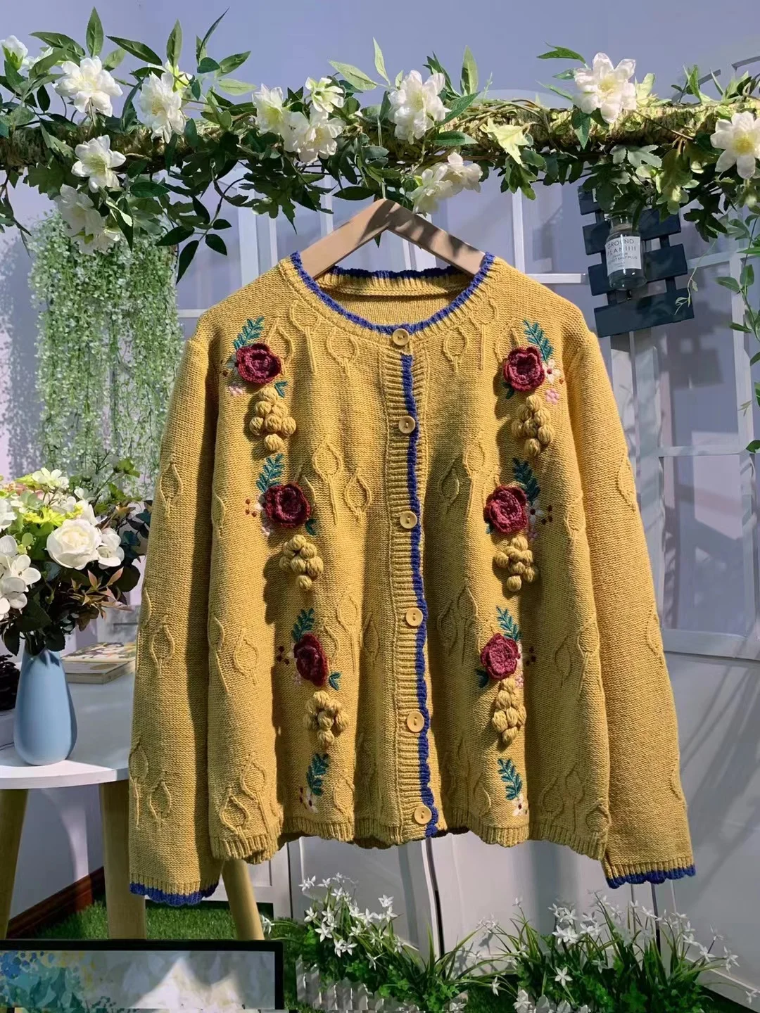 Chicfifth Sweater Women Winter Long Sleeve High Quality Autumn Vintage Top Knitted Cardigan