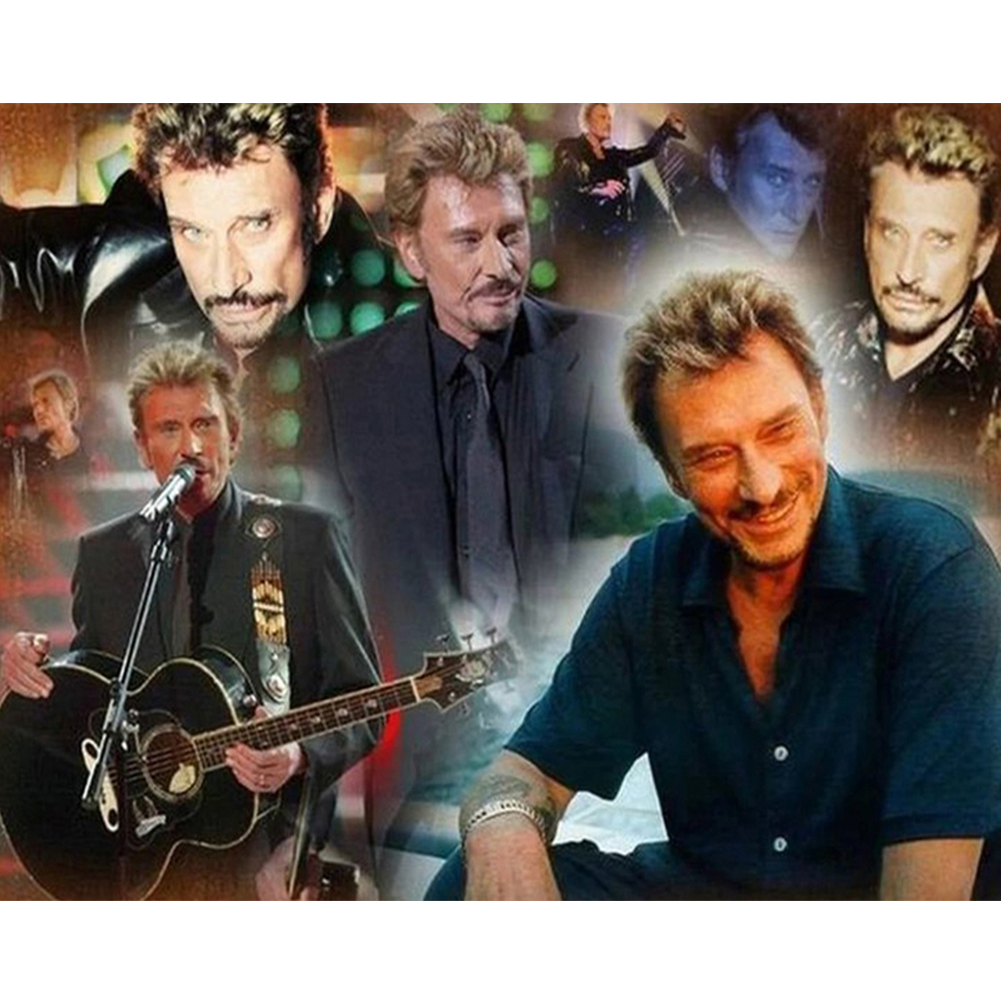 

Johnny Halliday - Round Drill Diamond Painting - 50*40CM, 501 Original
