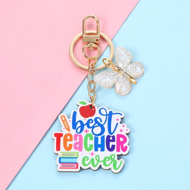 Casual Cute Luxurious Letter Alloy Asymmetrical Keychain