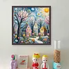 Colorful Houses-14CT Stamped Cross Stitch 40*40cm/15.75*15.75in tapestrymarket