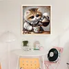 Kitten Pouring Coffee-11CT Stamped Cross Stitch 40*40cm/15.75*15.75in tapestrymarket