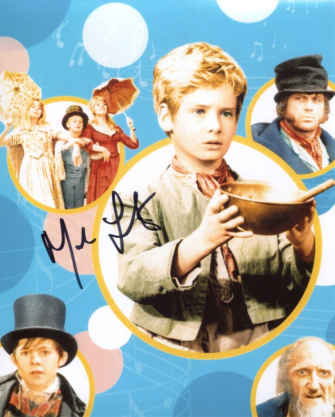 Mark Lester as Oliver! signed 8x10 movie montage Photo Poster painting - UACC DEALER